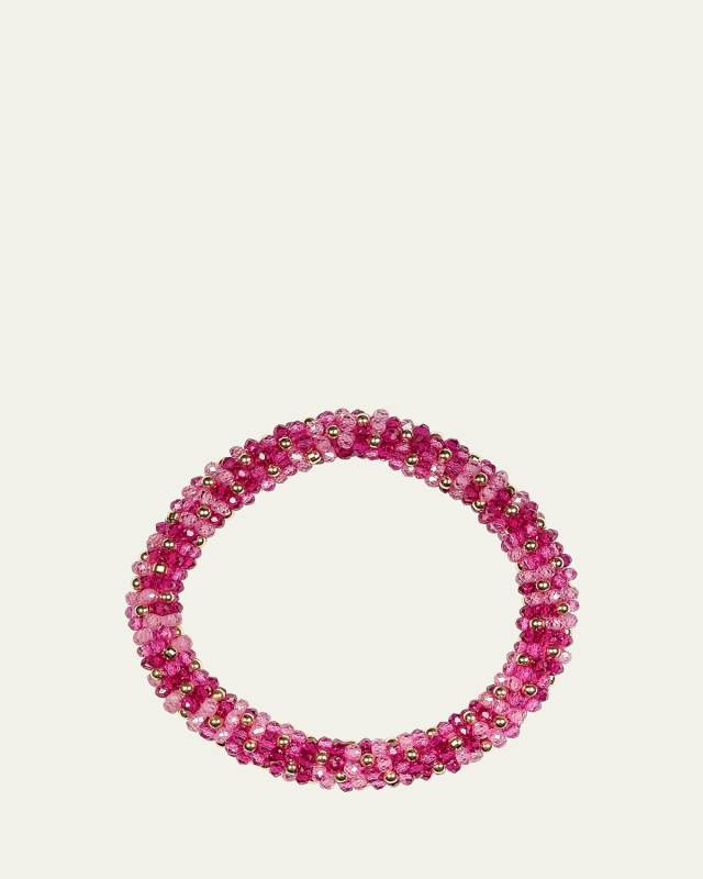 14K Yellow Gold Garnet and Zircon Bracelet